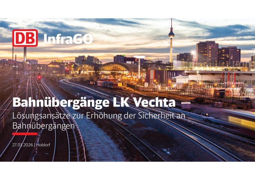 Vorstellung der DB InfraGO zur Erh�hung der Sicherheit an Bahn�berg�ngen