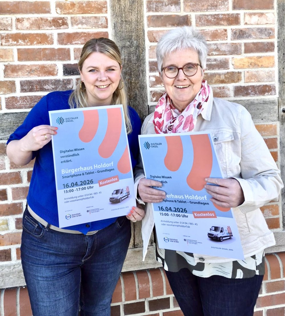 Digitales Wissen f�r �ltere: Der Digitale Engel macht Station in Holdorf