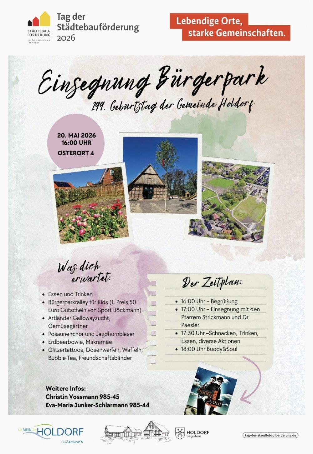 Einsegnung B�rgerpark zum 199. Geburtstag der Gemeinde Holdorf