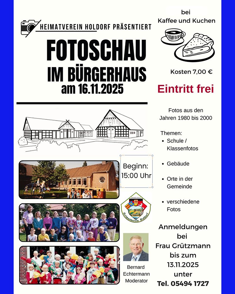 Heimatverein Holdorf zeigt Fotoschau