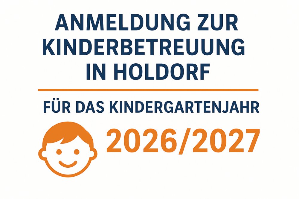 Anmeldung zur Kinderbetreuung in Holdorf f�r das Kindergartenjahr 2026/2027