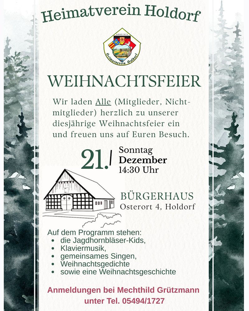 Weihnachtsfeier im Brgerhaus