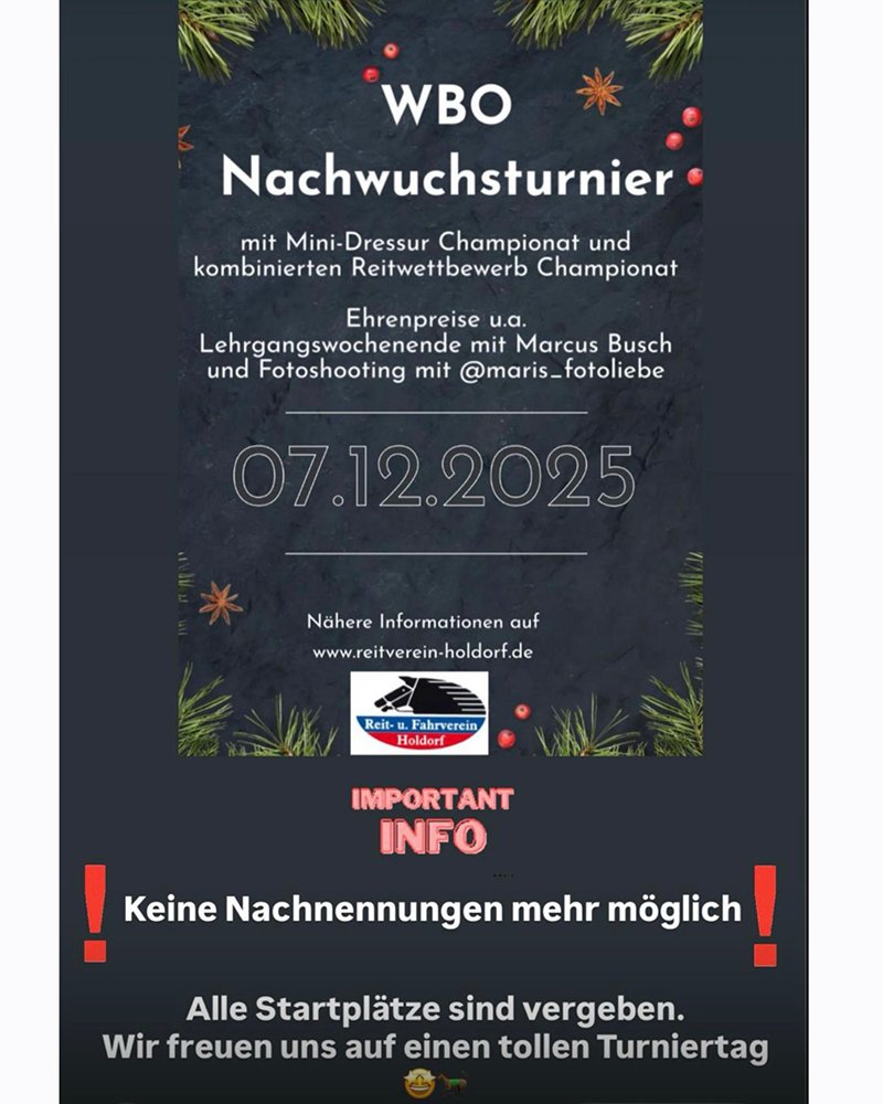 Nachwuchs-Reitturnier beim Reit- und Fahrverein Holdorf