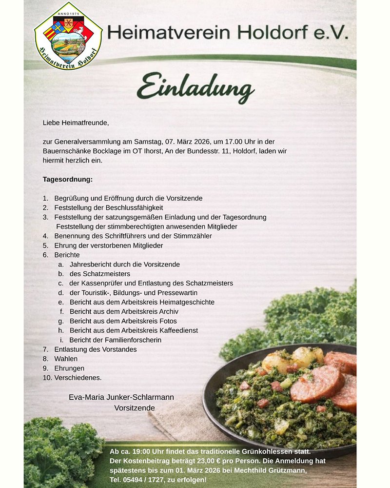 Termin zum Vormerken: