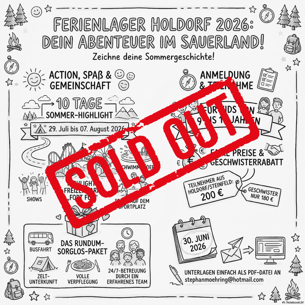 Ferienlager Holdorf 2026 ausgebucht!