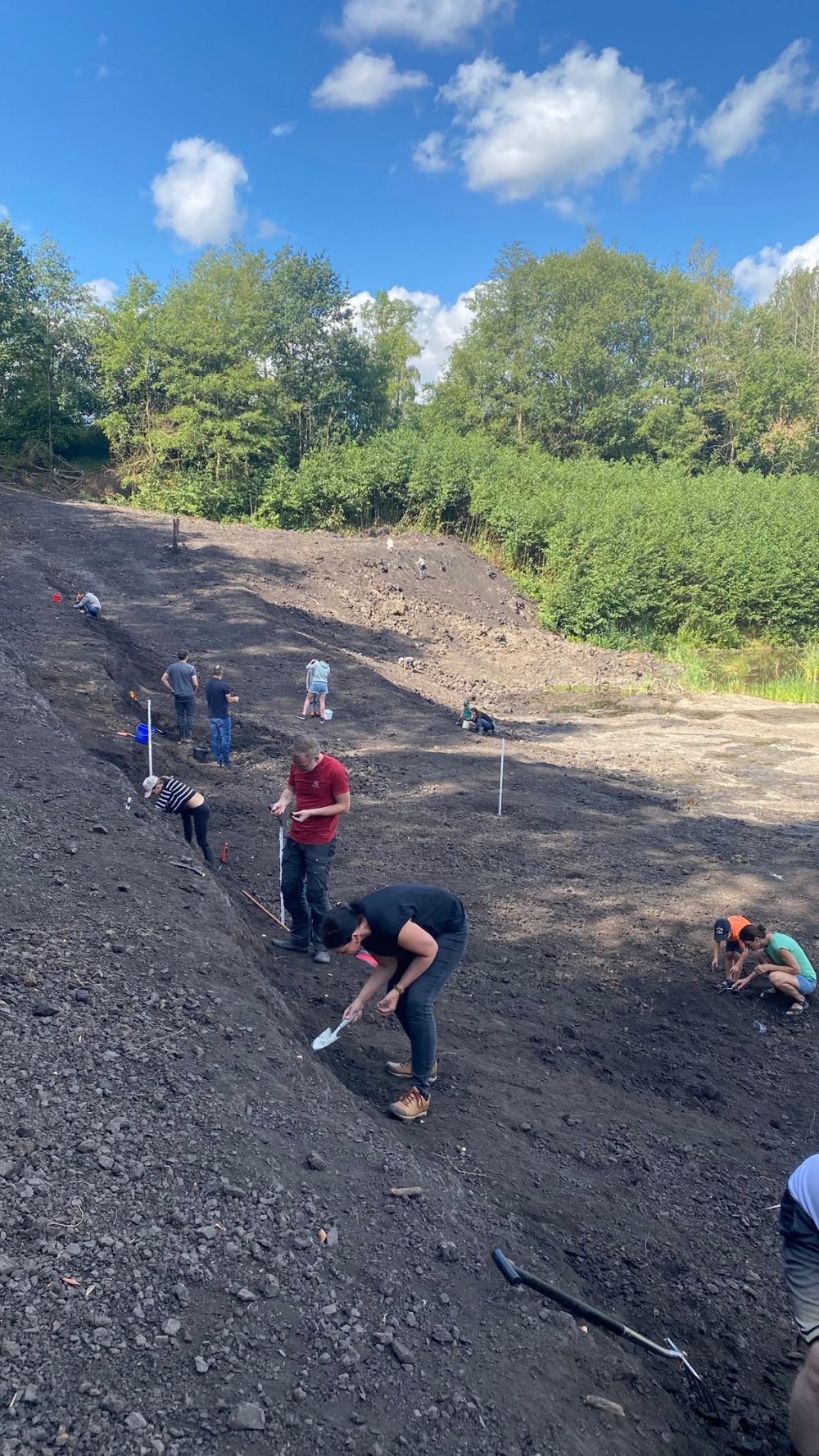 Kleine und gro�e Naturfreund:innen auf Fossiliensuche