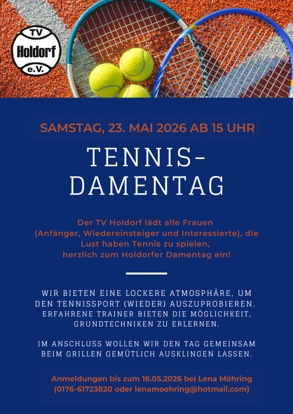 Einladung zum Tennis-Damentag am 23. Mai 2026