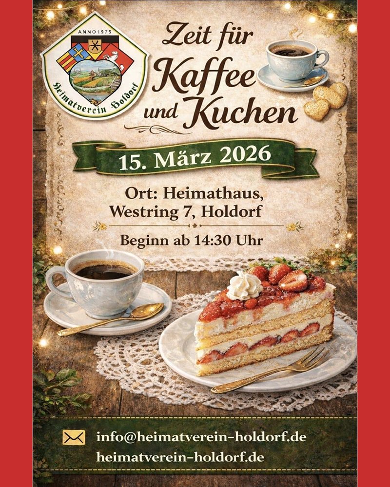Heimatverein Holdorf l�dt zum Kaffeetrinken