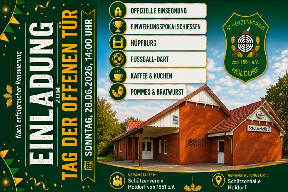 Sch�tzenhalle Holdorf �ffnet Sonntag ihre T�ren