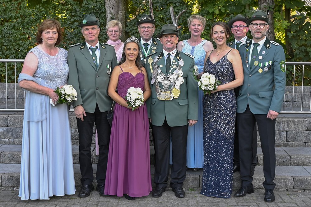 Andreas III. Lucht setzt beim Stechen K�nigsschuss